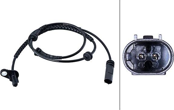HELLA 6PU 358 216-051 - ABS датчик, частота вращения колеса abcparts.ee