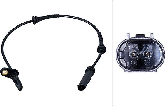 HELLA 6PU 358 216-111 - ABS датчик, частота вращения колеса abcparts.ee