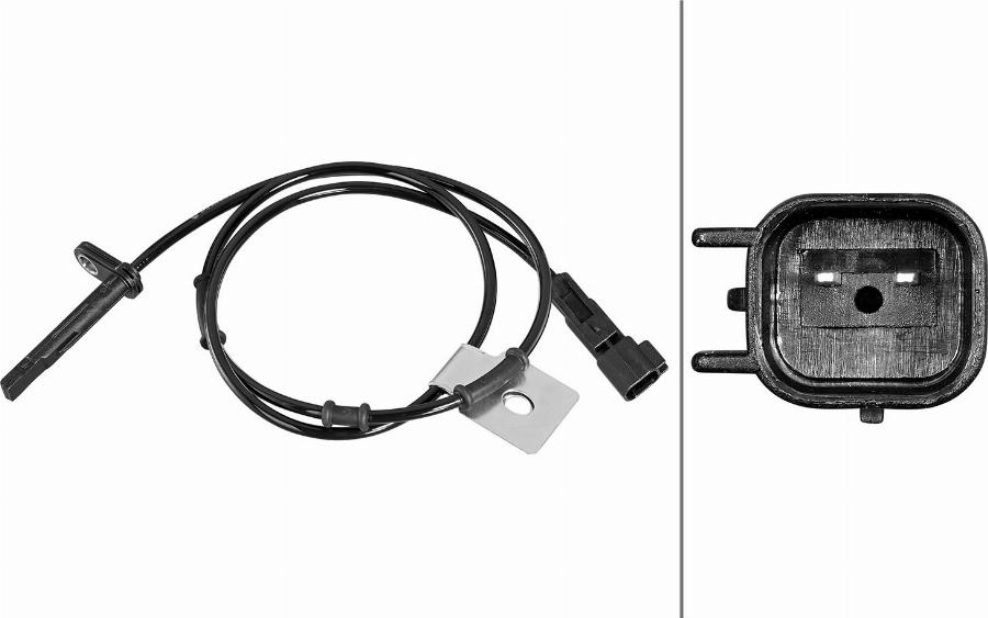 HELLA 6PU 358 218-581 - ABS датчик, частота вращения колеса abcparts.ee
