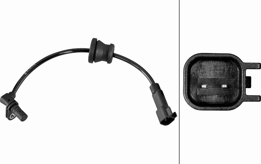 HELLA 6PU 358 218-621 - ABS датчик, частота вращения колеса abcparts.ee