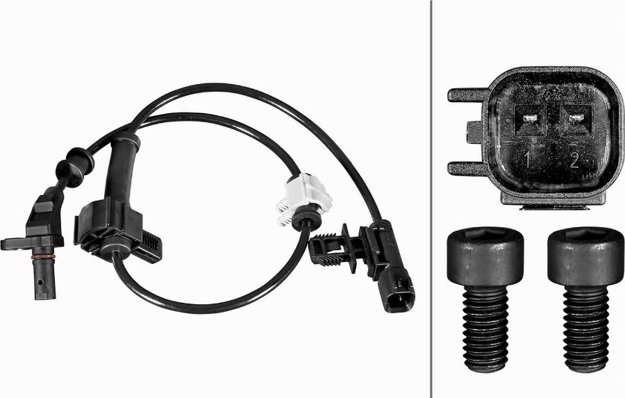 HELLA 6PU 358 217-511 - ABS датчик, частота вращения колеса abcparts.ee