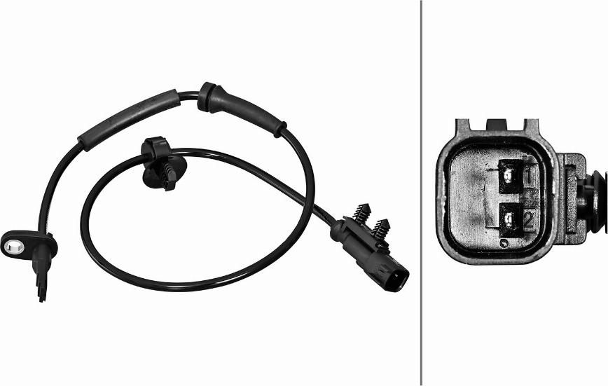 HELLA 6PU 358 217-211 - ABS датчик, частота вращения колеса abcparts.ee