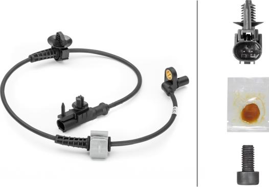 HELLA 6PU 230 040-421 - ABS датчик, частота вращения колеса abcparts.ee