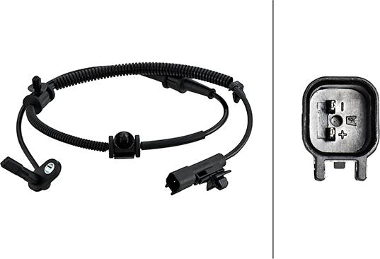 HELLA 6PU 230 048-171 - ABS датчик, частота вращения колеса abcparts.ee