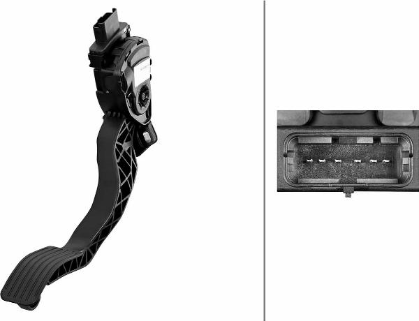 HELLA 6PV 312 082-001 - Датчик, положение педали акселератора abcparts.ee