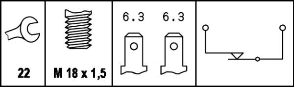 HELLA 6ZF 004 843-001 - Датчик включения фары заднего хода abcparts.ee