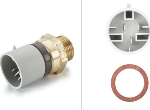 HELLA 6ZT 007 837-081 - Термовыключатель, вентилятор радиатора / кондиционера abcparts.ee