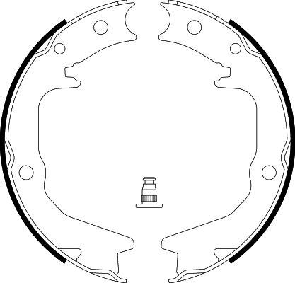 HELLA 8DA 355 050-631 - Комплект тормозов, ручник, парковка abcparts.ee