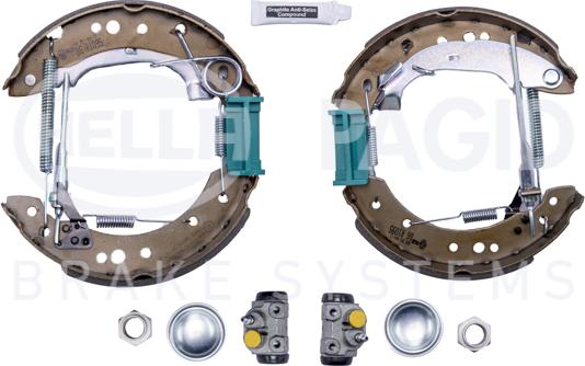 HELLA 8DB 355 004-731 - Комплект тормозных колодок, барабанные abcparts.ee