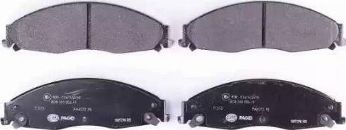 HELLA 8DB 355 006-791 - Тормозные колодки, дисковые, комплект abcparts.ee