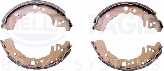 HELLA 8DB 355 000-381 - Комплект тормозных колодок, барабанные abcparts.ee