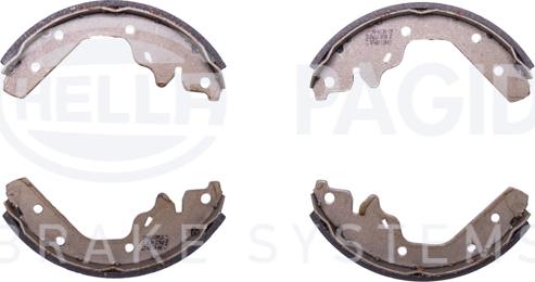 HELLA 8DB 355 002-861 - Комплект тормозных колодок, барабанные abcparts.ee