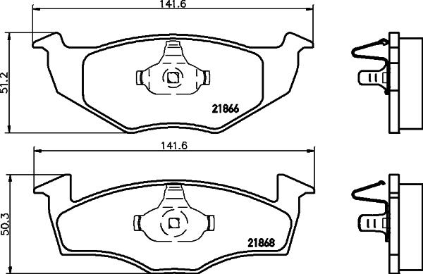HELLA 8DB 355 007-891 - Тормозные колодки, дисковые, комплект abcparts.ee