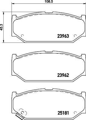 HELLA 8DB 355 015-751 - Тормозные колодки, дисковые, комплект abcparts.ee