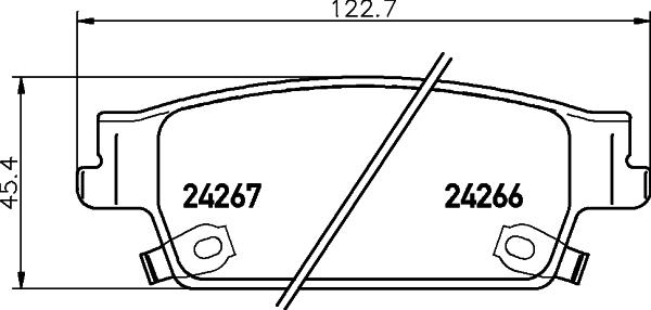 HELLA 8DB 355 012-231 - Тормозные колодки, дисковые, комплект abcparts.ee