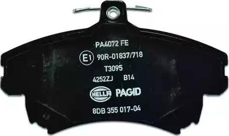 HELLA 8DB 355 017-041 - Тормозные колодки, дисковые, комплект abcparts.ee