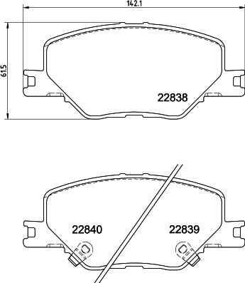 HELLA 8DB 355 039-061 - Тормозные колодки, дисковые, комплект abcparts.ee