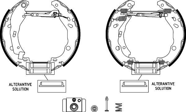 HELLA 8DB 355 022-511 - Комплект тормозных колодок, барабанные abcparts.ee