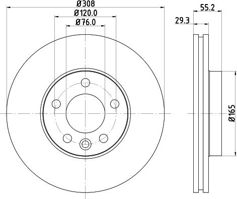 HELLA 8DD 355 109-651 - Тормозной диск abcparts.ee
