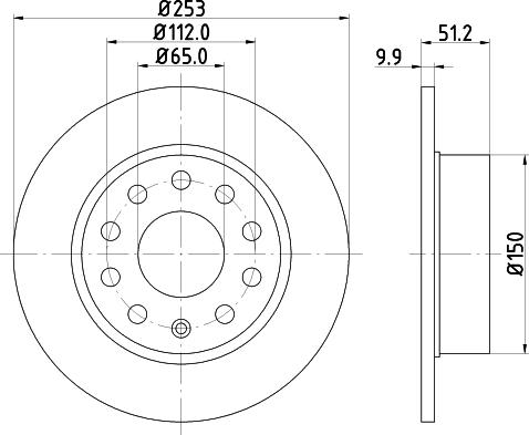 HELLA 8DD 355 124-431 - Тормозной диск abcparts.ee