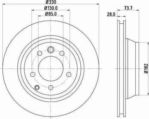 HELLA 8DD 355 121-111 - Тормозной диск abcparts.ee