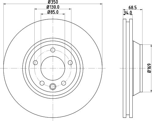 HELLA 8DD 355 109-762 - Тормозной диск abcparts.ee