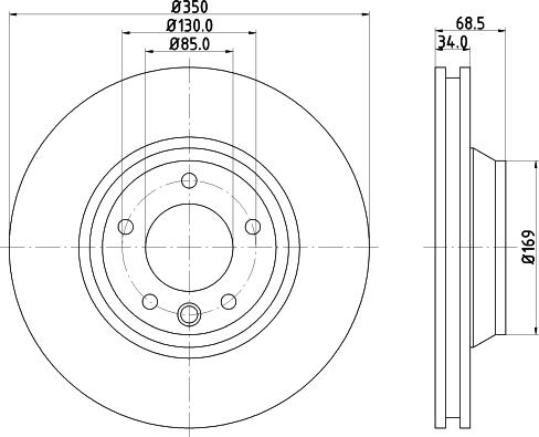 HELLA 8DD 355 109-782 - Тормозной диск abcparts.ee