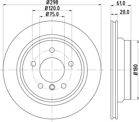 HELLA 8DD 355 124-391 - Тормозной диск abcparts.ee