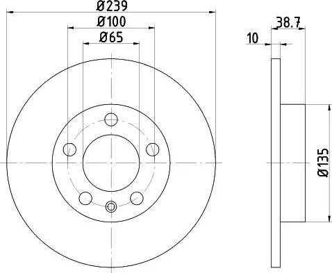 HELLA 8DD 355 105-701 - Тормозной диск abcparts.ee