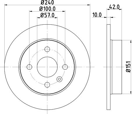 HELLA 8DD 355 106-091 - Тормозной диск abcparts.ee