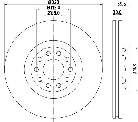 HELLA 8DD 355 106-702 - Тормозной диск abcparts.ee