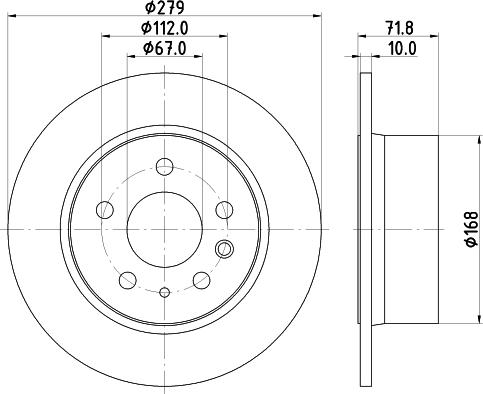 HELLA 8DD 355 100-991 - Тормозной диск abcparts.ee