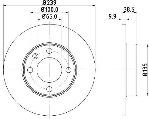 HELLA 8DD 355 100-051 - Тормозной диск abcparts.ee