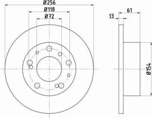 HELLA 8DD 355 100-701 - Тормозной диск abcparts.ee