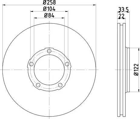 HELLA 8DD 355 108-471 - Тормозной диск abcparts.ee
