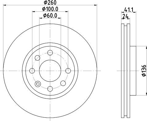 HELLA 8DD 355 129-941 - Тормозной диск abcparts.ee