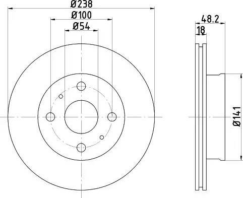 HELLA 8DD 355 102-611 - Тормозной диск abcparts.ee