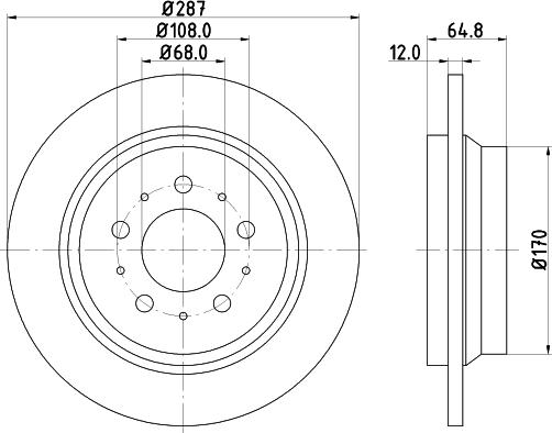 HELLA 8DD 355 124-791 - Тормозной диск abcparts.ee