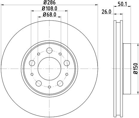 HELLA 8DD 355 107-052 - Тормозной диск abcparts.ee