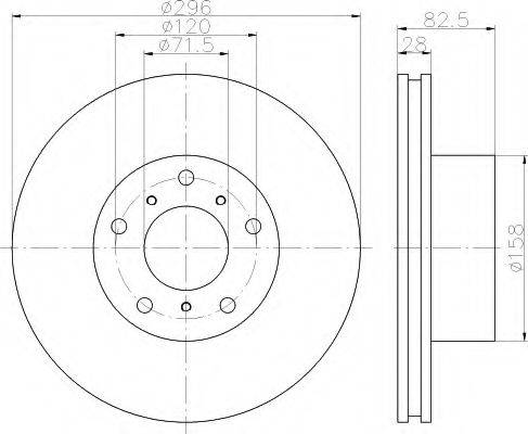 HELLA 8DD 355 119-721 - Тормозной диск abcparts.ee