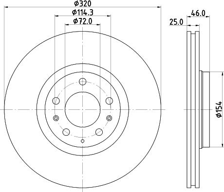 HELLA 8DD 355 114-491 - Тормозной диск abcparts.ee