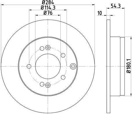 HELLA 8DD 355 114-521 - Тормозной диск abcparts.ee