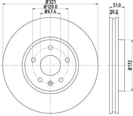 HELLA 8DD 355 121-581 - Тормозной диск abcparts.ee