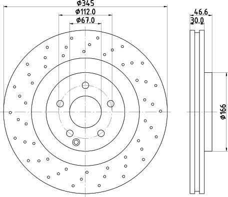 HELLA 8DD 355 110-132 - Тормозной диск abcparts.ee