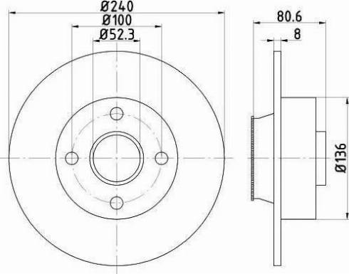 HELLA 8DD 355 113-481 - Тормозной диск abcparts.ee