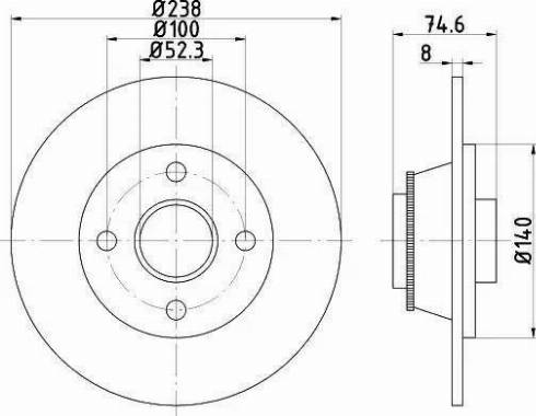 HELLA 8DD 355 113-431 - Тормозной диск abcparts.ee