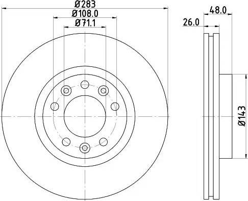 HELLA 8DD 355 117-341 - Тормозной диск abcparts.ee