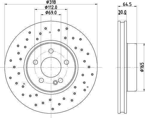 HELLA 8DD 355 134-422 - Тормозной диск abcparts.ee