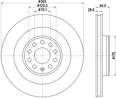 HELLA 8DD 355 134-601 - Тормозной диск abcparts.ee