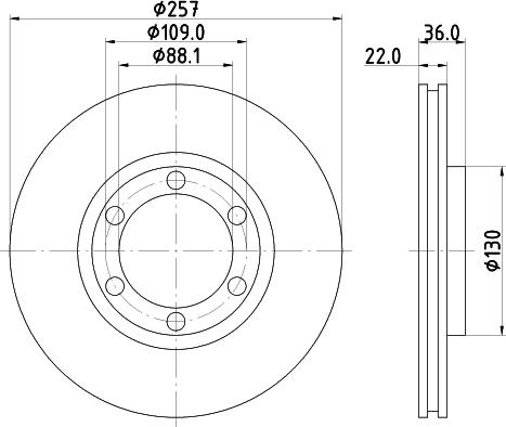 HELLA 8DD 355 134-071 - Тормозной диск abcparts.ee